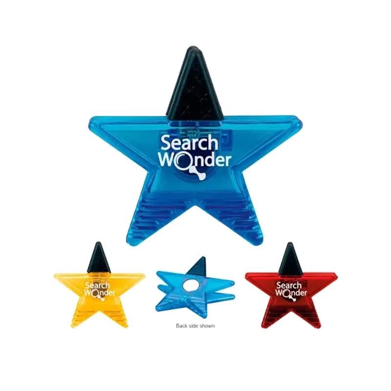 Star Shaped Transparent Clip with Magnet
