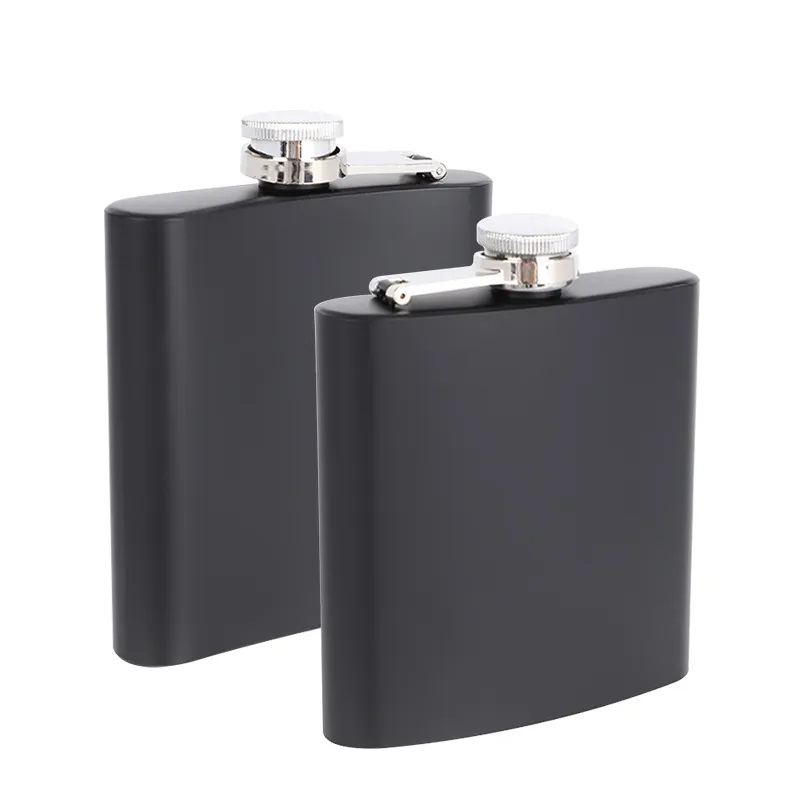 6oz Matte Black Hip Flask