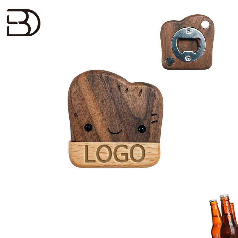 KPQPJMJ01 Toast Wooden Bottle Opener