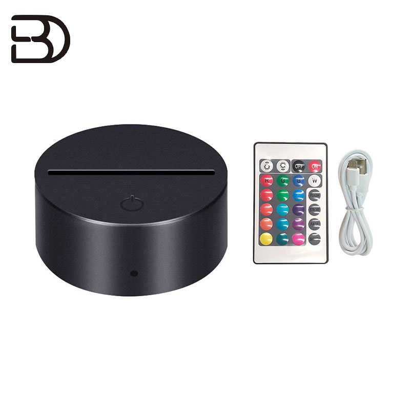 Round ABS Black Base Led Lamp
