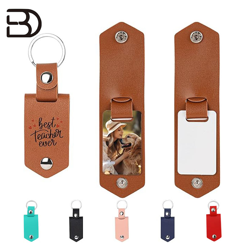 YSK01 PU Leather Photo Keychain
