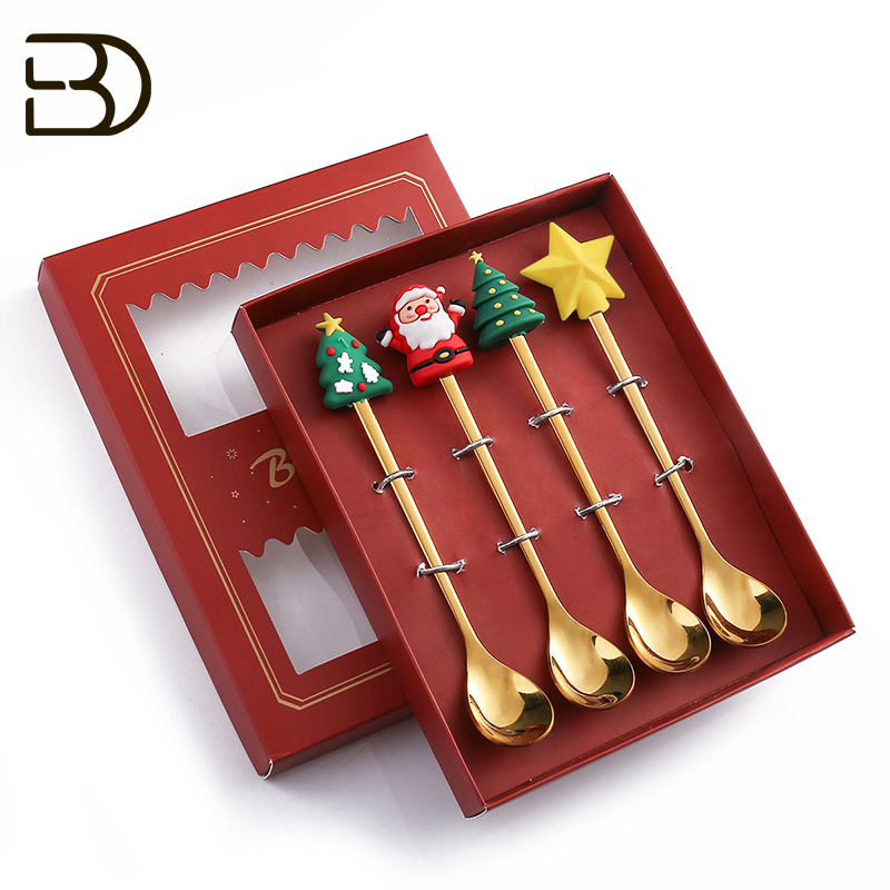 CJDQ62 Xmas Gift  Coffee Spoon Set