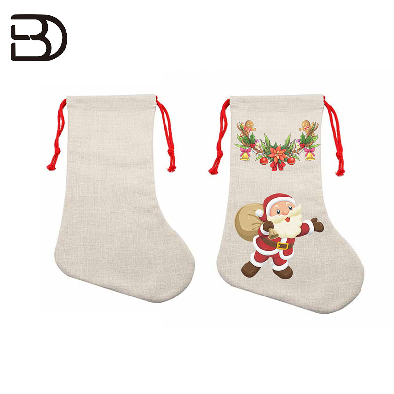 RSHWZ01 Sublimation Linen Christmas Sock